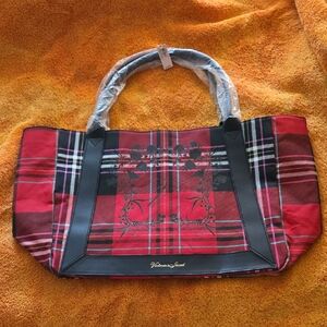 Victoria's Secret Red and Black Plaid Tote